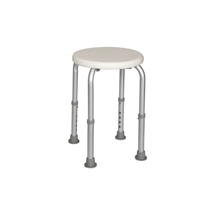 Sgabello 4 gambe  Bianco in Alluminio e Resine termoplastice Mod. Safe