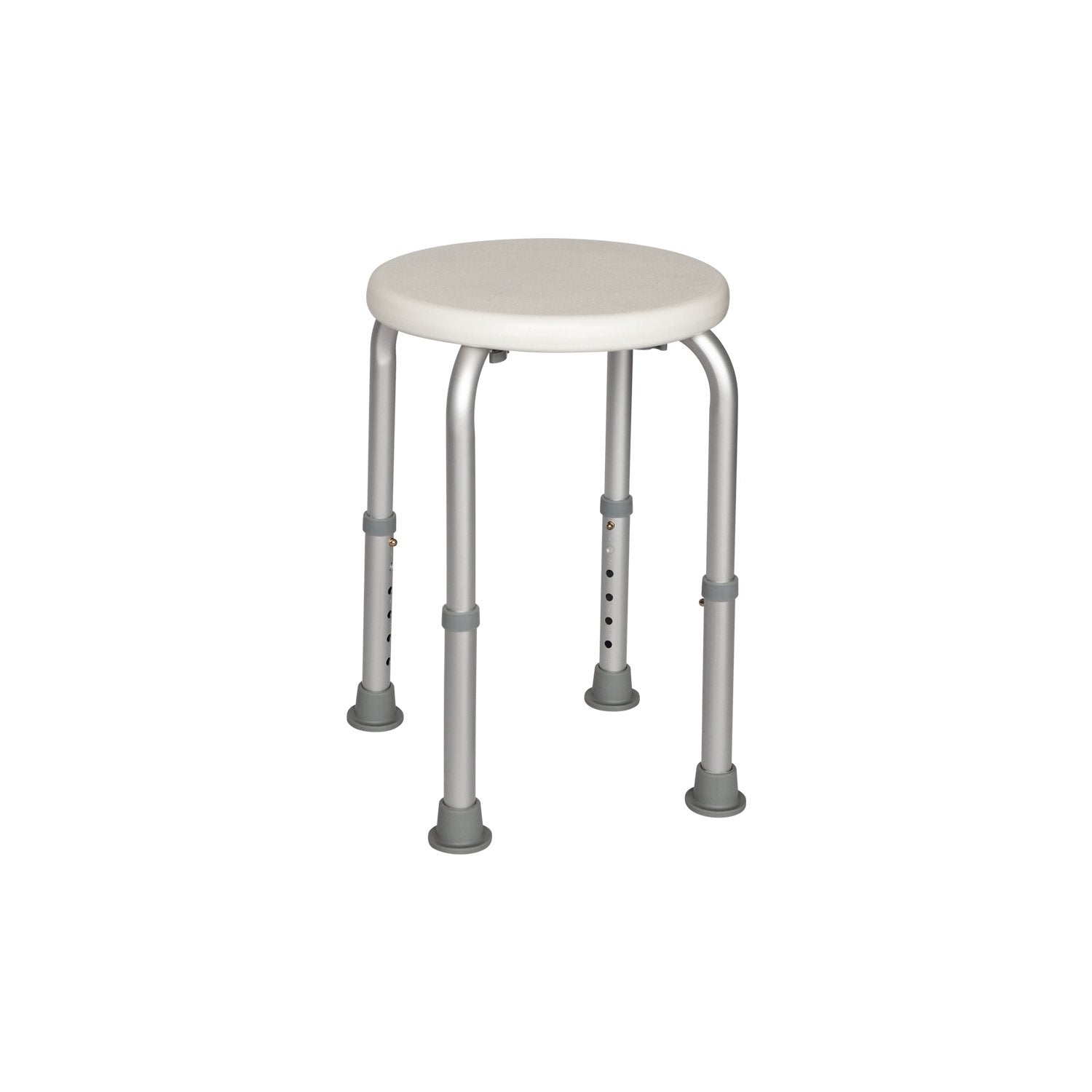 Sgabello 4 gambe  Bianco in Alluminio e Resine termoplastice Mod. Safe