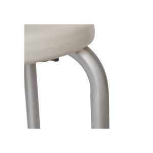 Sgabello 4 gambe  Bianco in Alluminio e Resine termoplastice Mod. Safe