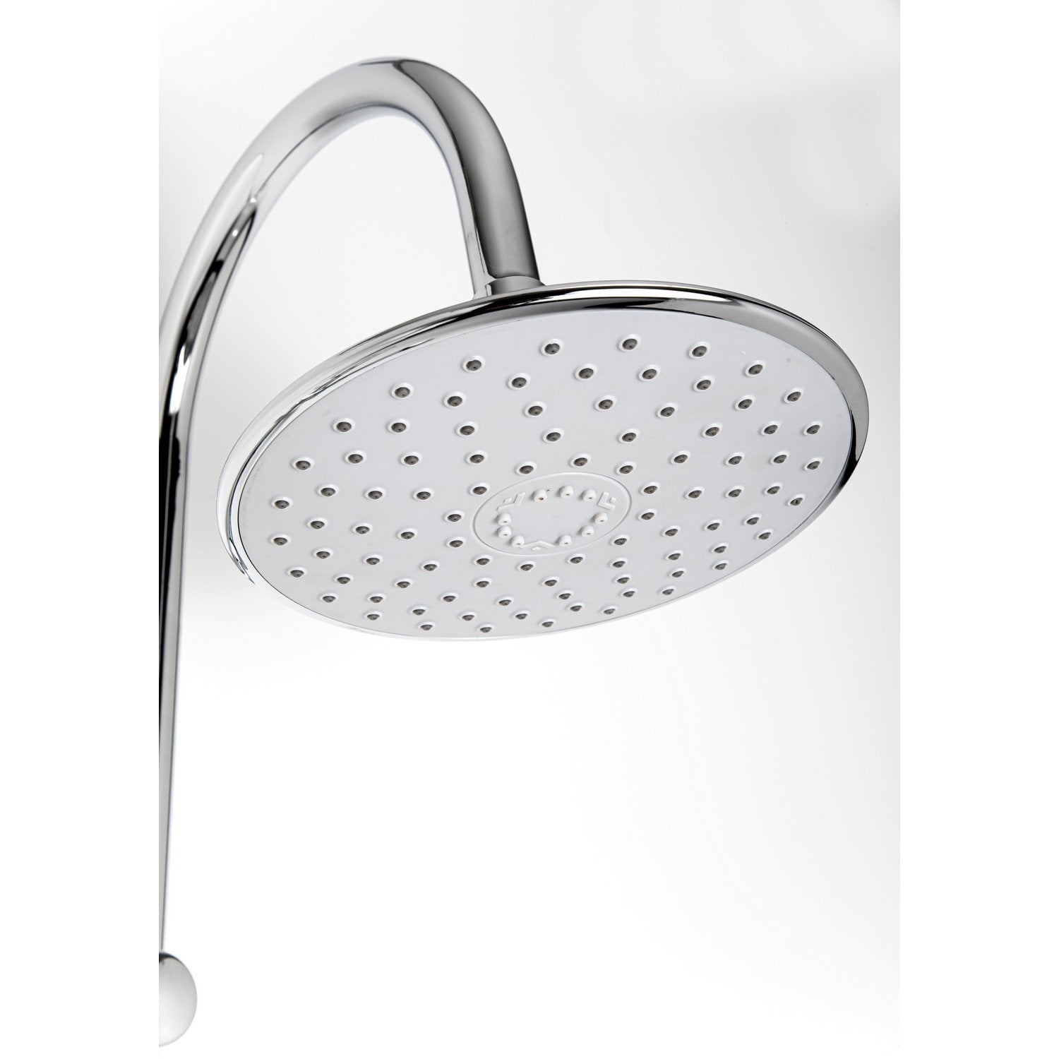 Saliscendi Doccia con soffione e doccetta Satinata in Acciaio inox e ottone spazzolato Mod. Poseidon satin