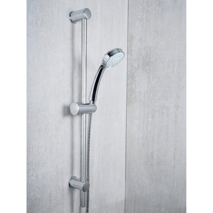 Saliscendi Doccia 3 getti Doppia aggraffatura in Acciaio inox e ABS Mod. Ischia