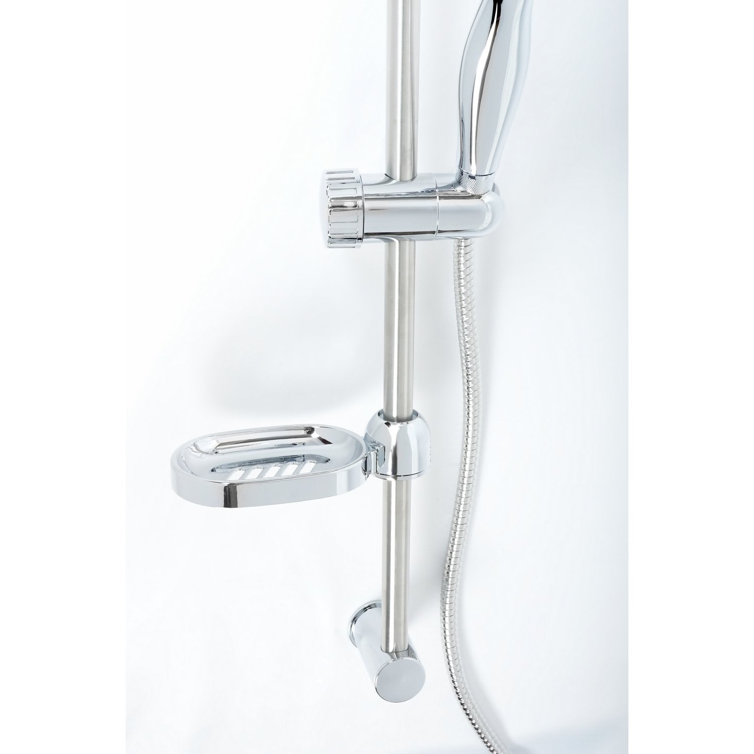 Saliscendi Doccia 3 getti Doppia aggraffatura in Acciaio inox e ABS Mod. Sun-set