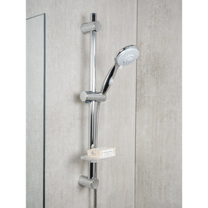Saliscendi Doccia 4 getti con ECO-STOP Doppia aggraffatura in Acciaio inox e ABS Mod. Orbit