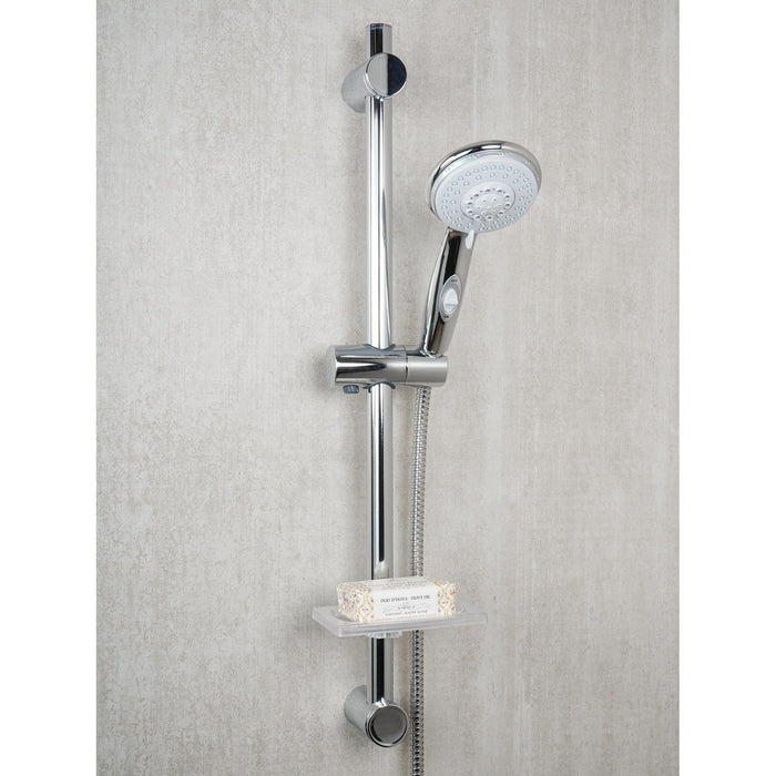 Saliscendi Doccia 4 getti con ECO-STOP Doppia aggraffatura in Acciaio inox e ABS Mod. Orbit