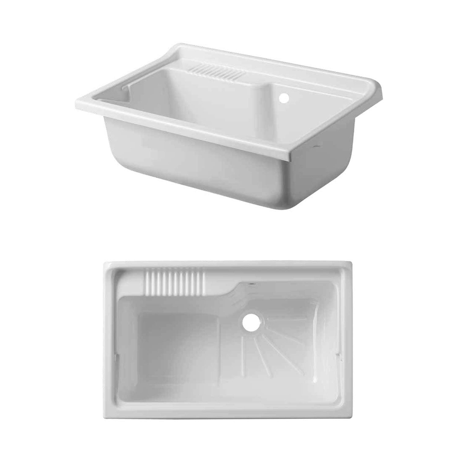 Lavatoio con mobile in PVC colore bianco 80x50 cm mod. Garden