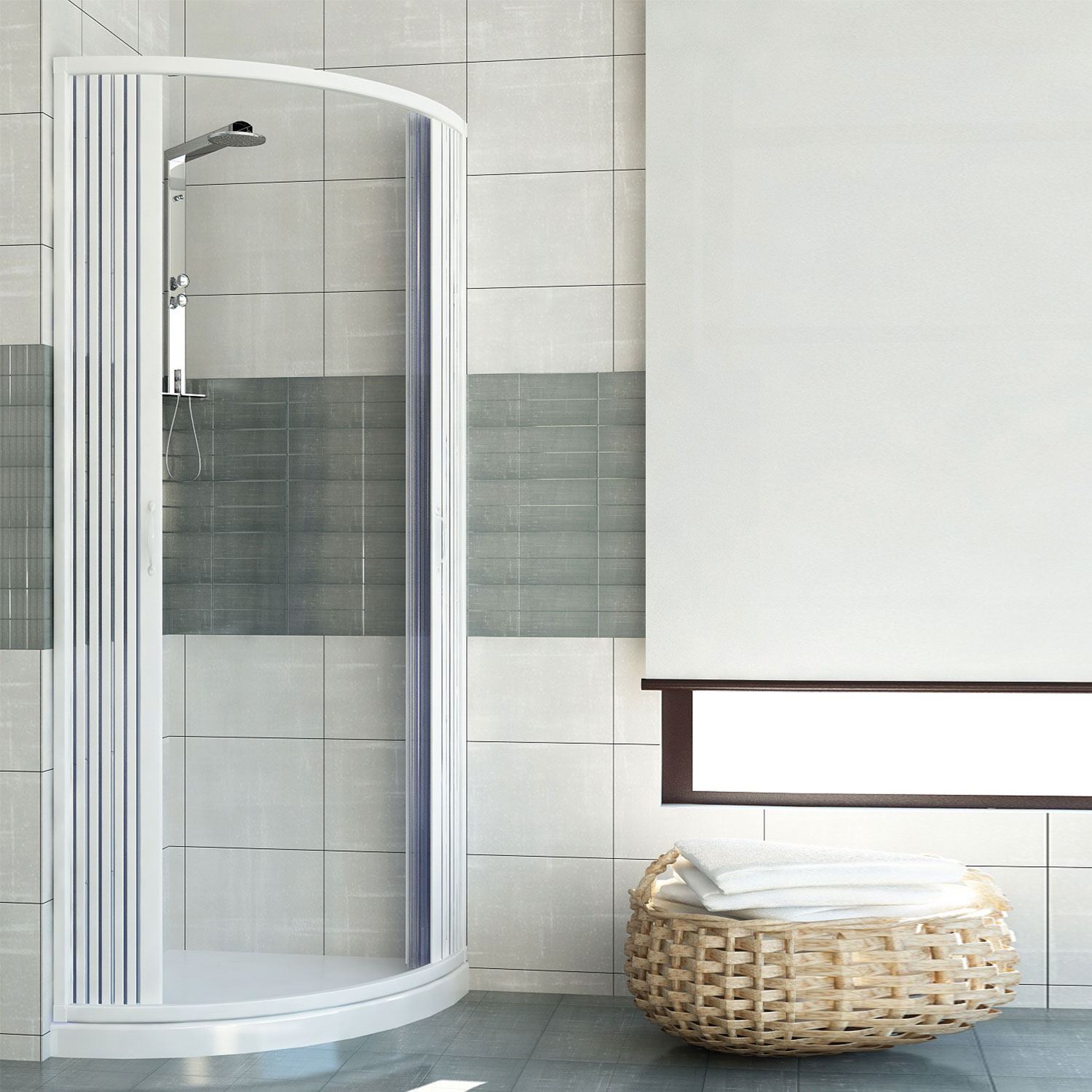 Box doccia 70x90 in PVC mod. Scorpione con apertura centrale