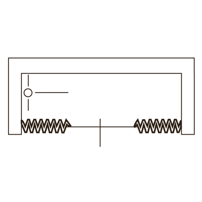 Porta doccia sopravasca 150 CM in PVC mod. Nina con apertura centrale