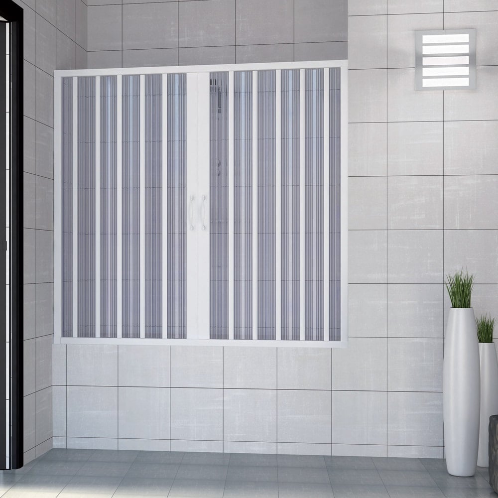 Porta doccia sopravasca 160 CM in PVC mod. Nina con apertura centrale