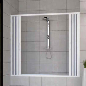 Porta doccia sopravasca 160 CM in PVC mod. Nina con apertura centrale