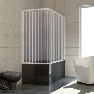 Box doccia sopravasca 70x170 in PVC mod. Nadia con apertura laterale