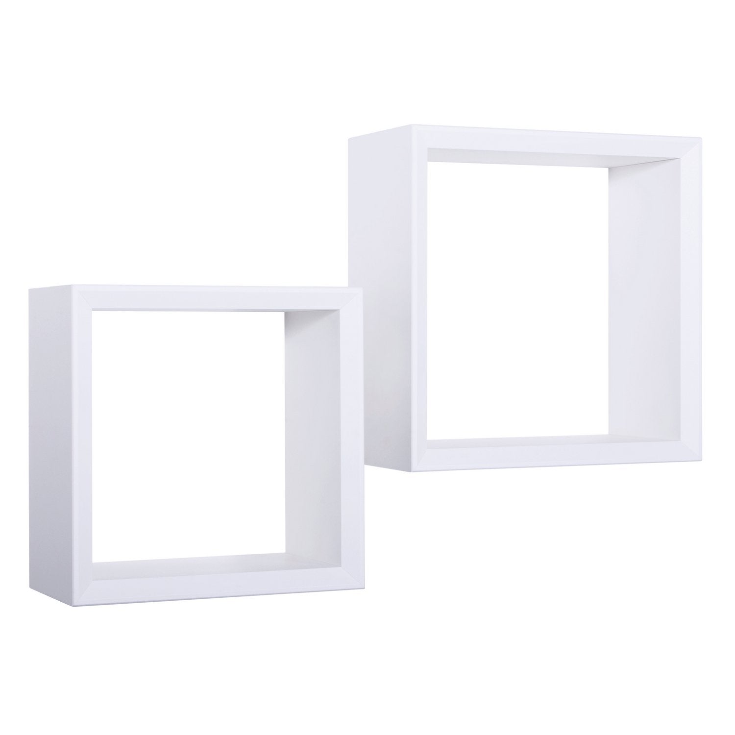 Mensole a cubo da parete Set di 2 pz componibile colore Bianco mod. Ginevra