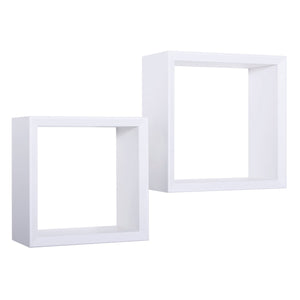 Mensole a cubo da parete Set di 2 pz componibile colore Bianco mod. Ginevra