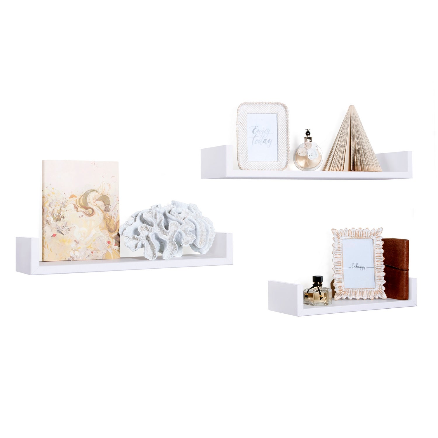 Mensole da Parete Set di 3 pz colore Bianco mod. Calamita