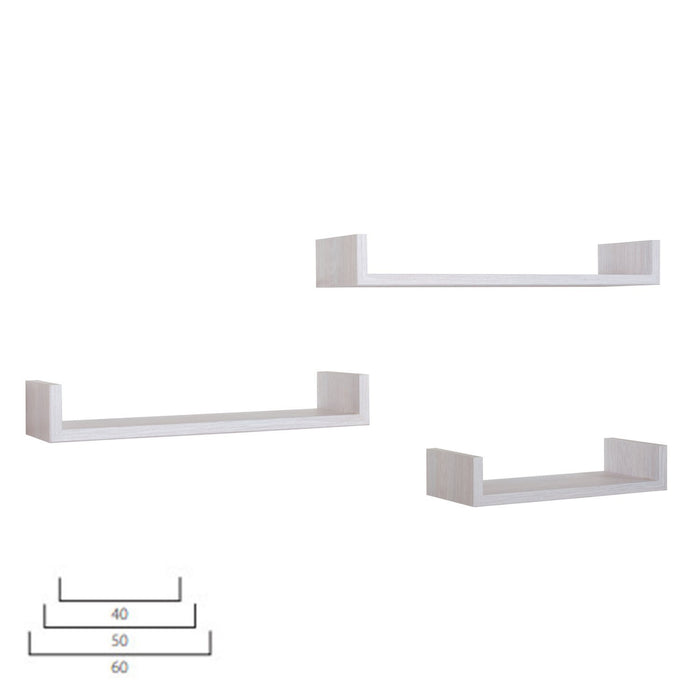 Mensole da Parete Set di 3 pz colore Rovere imperiale mod. Calamita