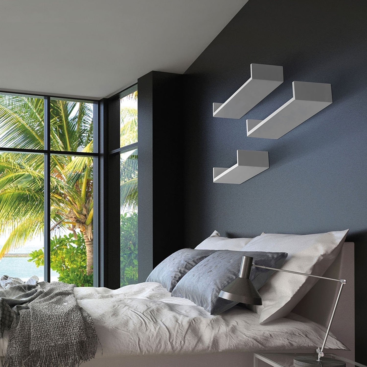 Mensole da Parete Set di 3 pz colore Rovere imperiale mod. Calamita