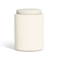 Pouf Round In Resina Tondo Ø 40 CM Bianco