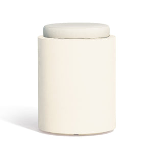 Pouf Round In Resina Tondo Ø 40 CM Bianco