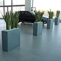 Vaso Fioriera In Resina Rettangolare H 80 CM Verde mod. Flowerpot Top