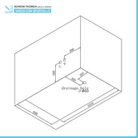 Vasca con sportello 110x63x97 apertura interna a sinistra