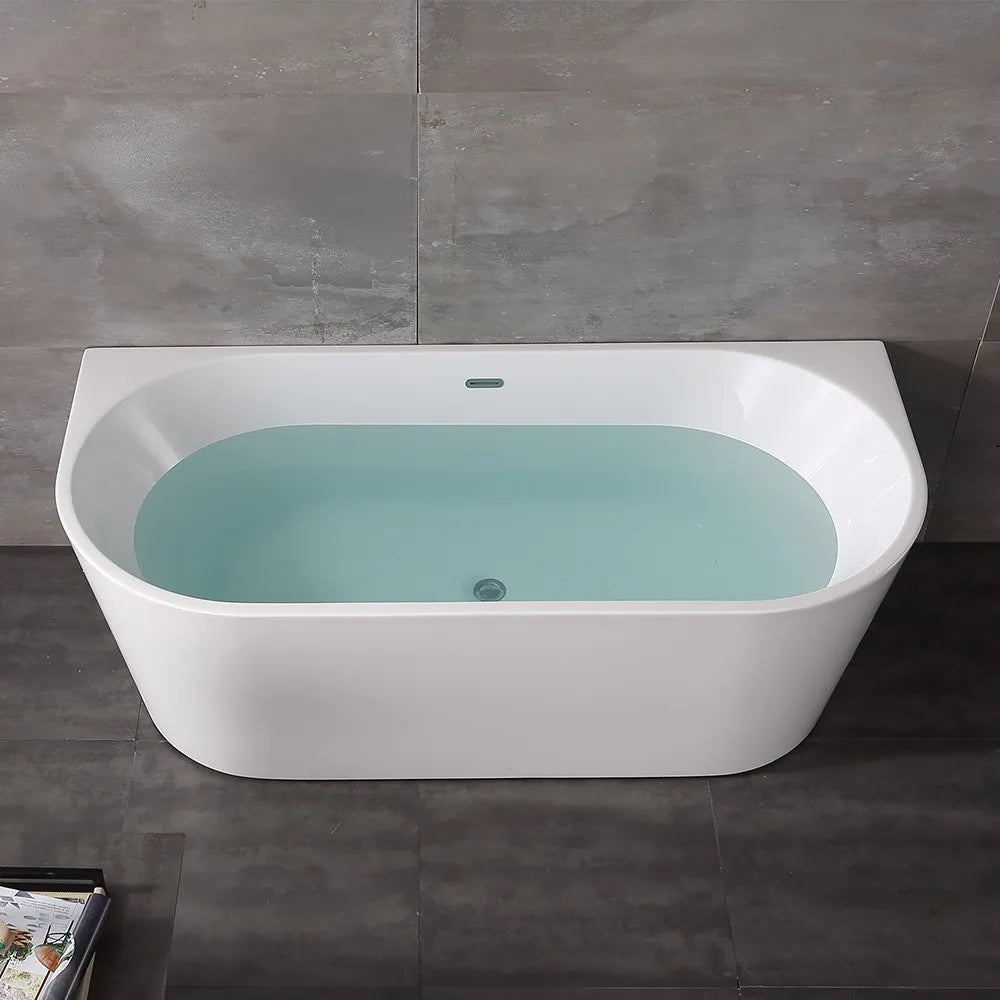 Vasca da bagno a parete 80x170 cm scarico incluso  Arya