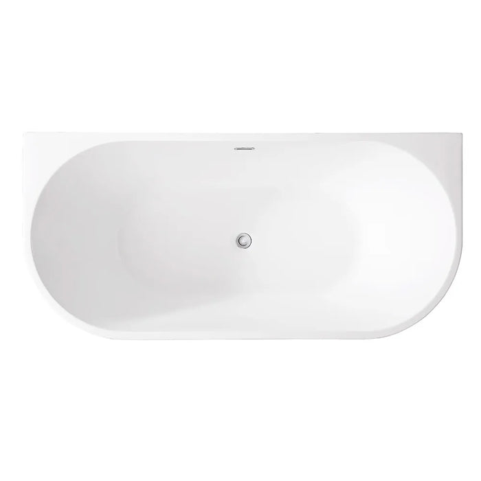 Vasca da bagno a parete 80x170 cm scarico incluso  Arya