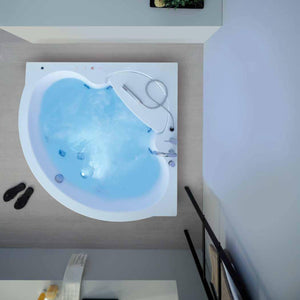 Vasca da bagno angolare fantasy dimensioni 135x135x55, tipologia vasca solo guscio bianco