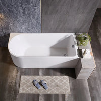 Vasca da bagno angolare lato sinistro 75x170 cm scarico incluso Corinne