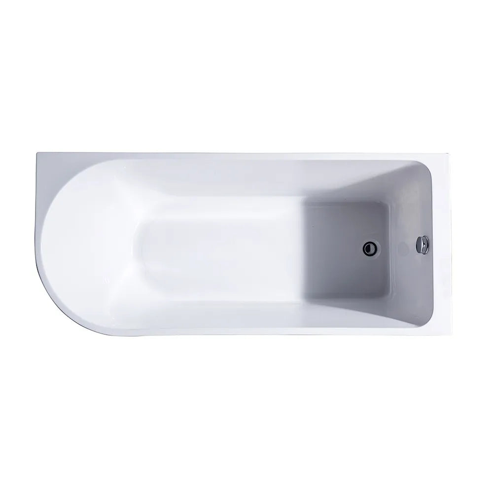 Vasca da bagno angolare lato sinistro 75x170 cm scarico incluso Corinne