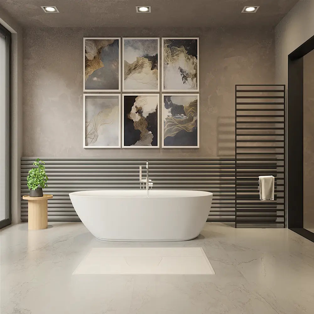 Vasca da bagno freestanding 180 cm acrilico bianco lucido centro stanza | Margherita  