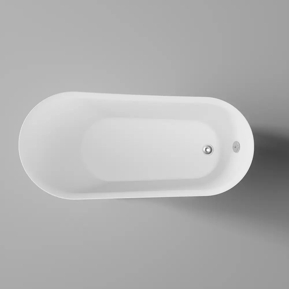 Vasca da bagno freestanding 176cm bianco lucido piedi cromati Mod. Vittoria