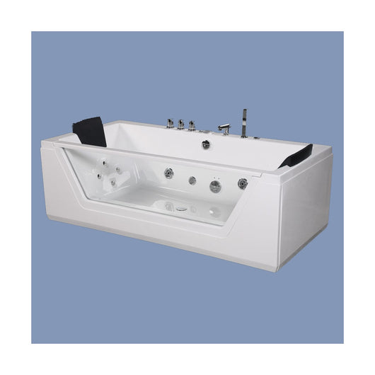 Vasca da bagno con idromassaggio e vetrata frontale space