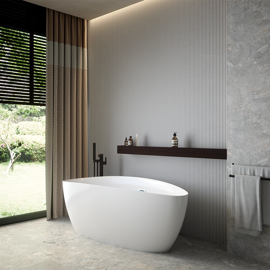 Vasca da bagno freestanding 170cm in acrilico bianco lucido | Caterina