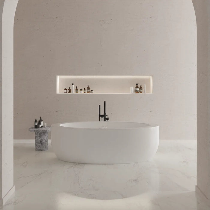 Vasca da bagno freestanding 185cm in acrilico bianco lucido | Toyo