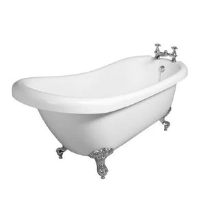 Vasca da bagno freestanding classica 170x75 con Piedini cromo a zampa daquila regolabili Mary