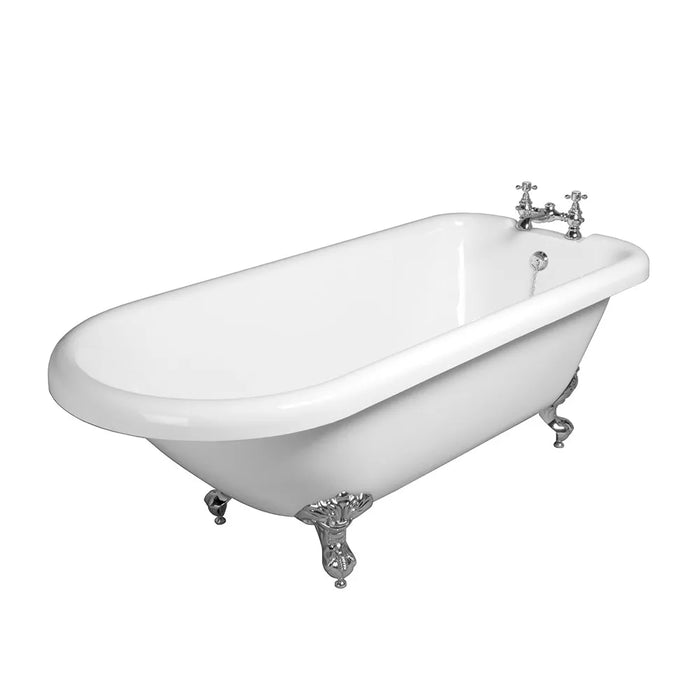 Vasca da bagno freestanding classica 177x79,5 Piedini cromo a zampa daquila regolabili Ann
