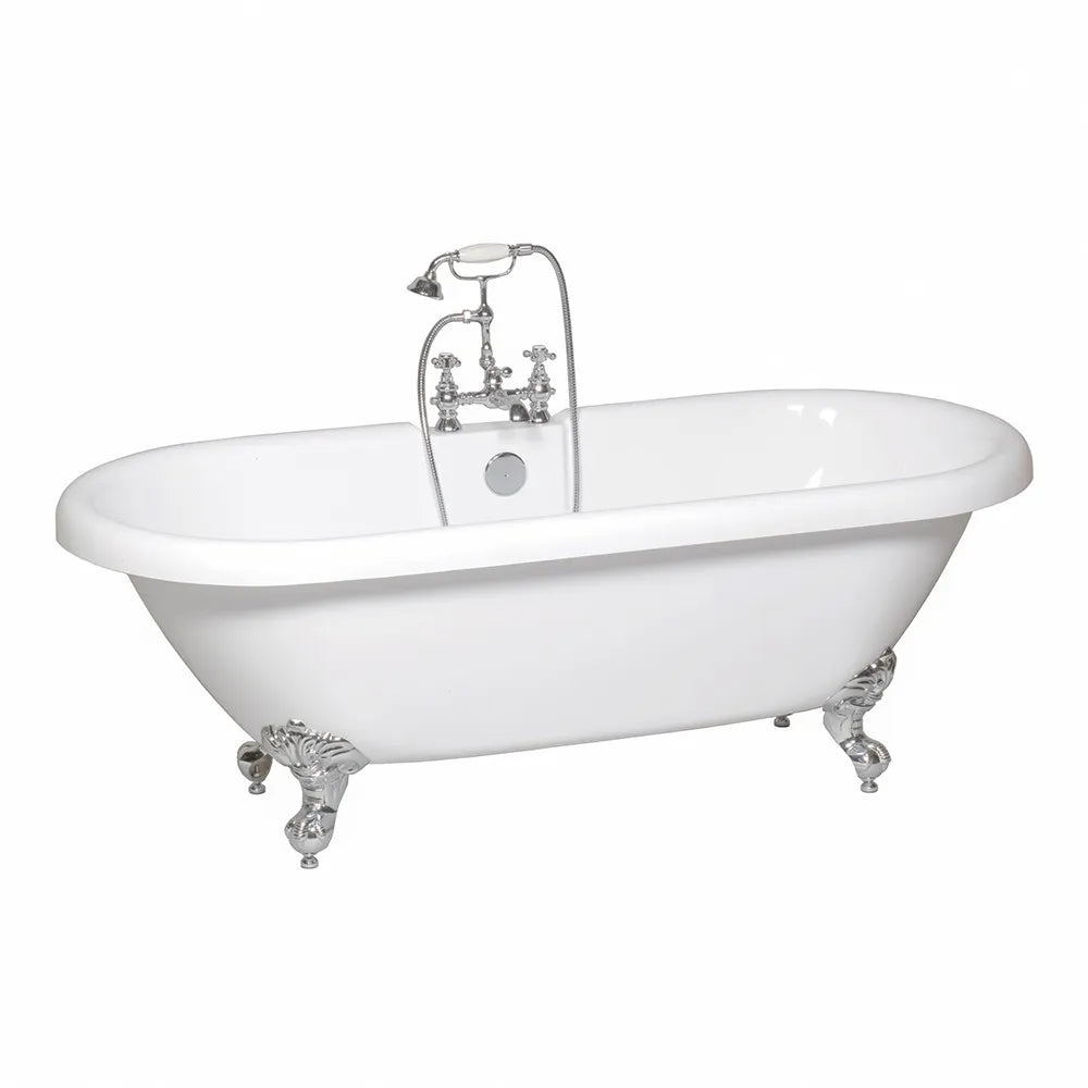 Vasca da bagno freestanding classica 177x80 Piedini cromo a zampa daquila regolabili Victoria