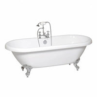 Vasca da bagno freestanding classica 177x80 Piedini cromo a zampa daquila regolabili Victoria