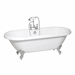 Vasca da bagno freestanding classica 177x80 Piedini cromo a zampa daquila regolabili Victoria