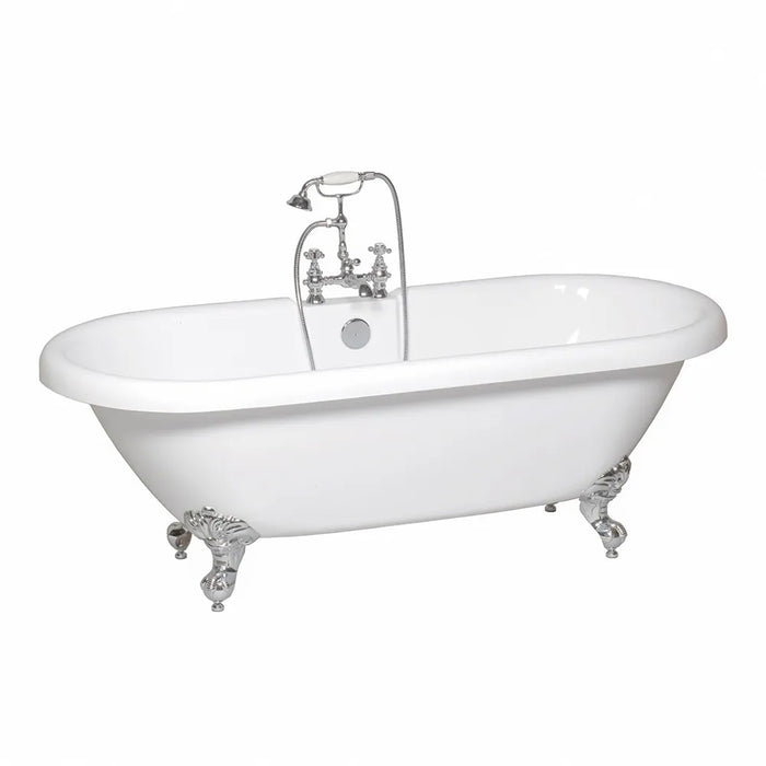 Vasca da bagno freestanding classica 177x80 Piedini cromo a zampa daquila regolabili Victoria