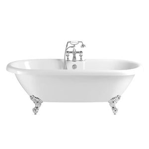 Vasca da bagno freestanding classica 177x80 Piedini cromo a zampa daquila regolabili Victoria