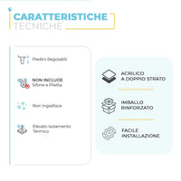 Vasca da bagno freestanding moderna 170x74,5 con Piedini interni regolabili Monique