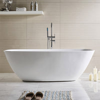 Vasca da bagno freestanding ovale 72,5x150 cm con scarico incluso Giada