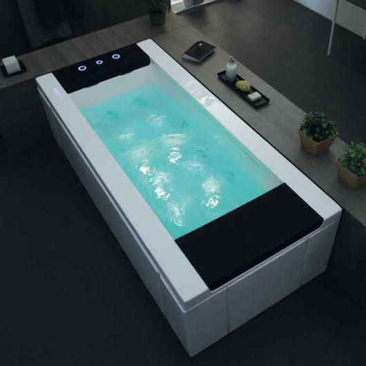 Vasca da bagno idromassaggio rettangolare vittoria con cascata