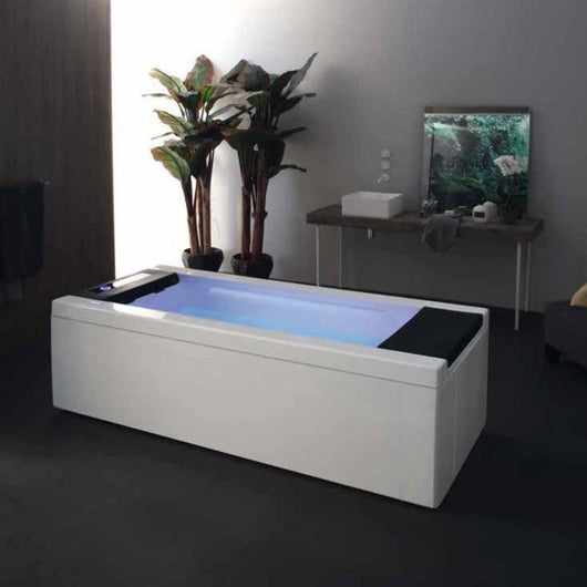 Vasca da bagno idromassaggio rettangolare vittoria con cascata