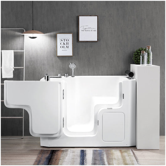 Vasca da bagno per anziani 130x90 porta con apertura esterna a sinistra