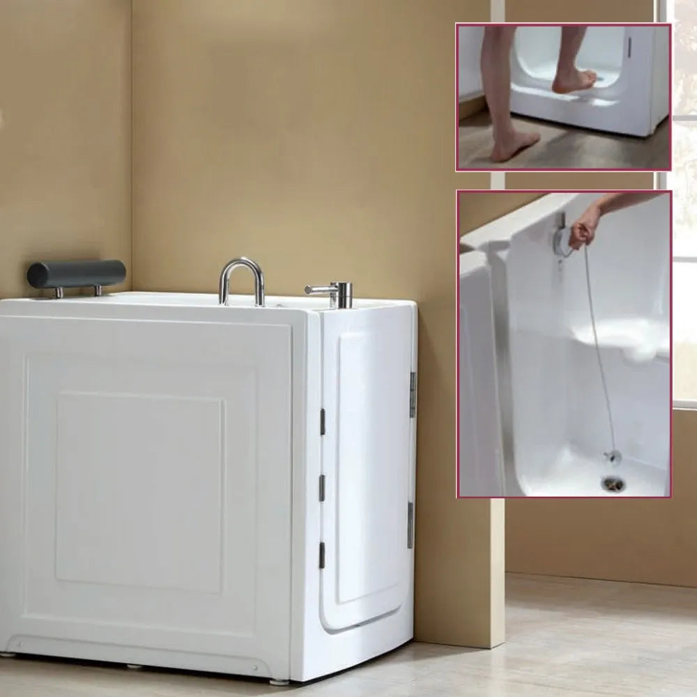 Vasca da bagno per disabili 101x72x100 porta con apertura a destra