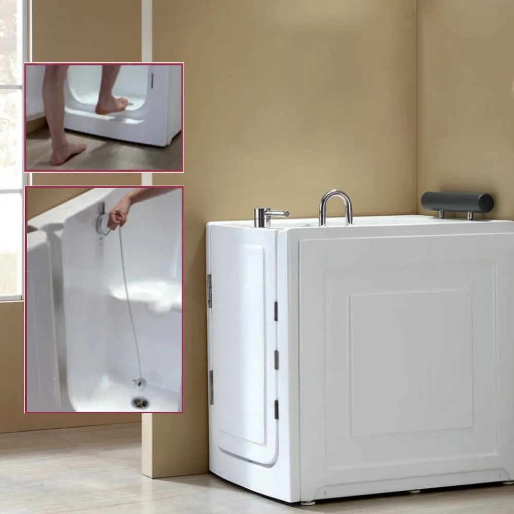 Vasca da bagno per disabili 101x72x100 porta con apertura a sinistra