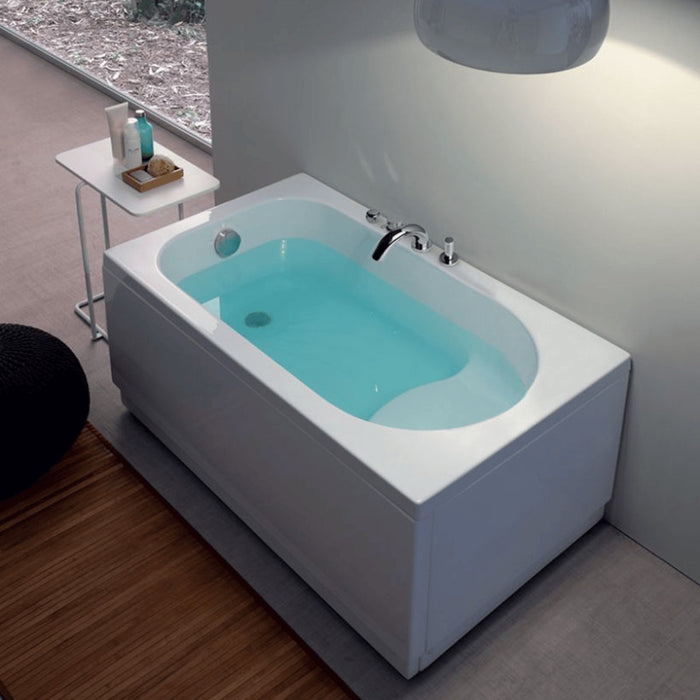 Vasca da bagno rettangolare pega in acrilico sanitario bianco, dimensioni 120x70, tipologia vasca solo giscio altre