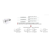 Vasca da bagno rettangolare pega in acrilico sanitario bianco, dimensioni 120x70, tipologia vasca solo giscio altre