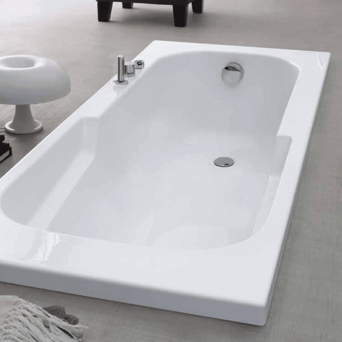 Vasca da bagno rettangolare pega in acrilico sanitario bianco, dimensioni 120x70, tipologia vasca solo giscio altre